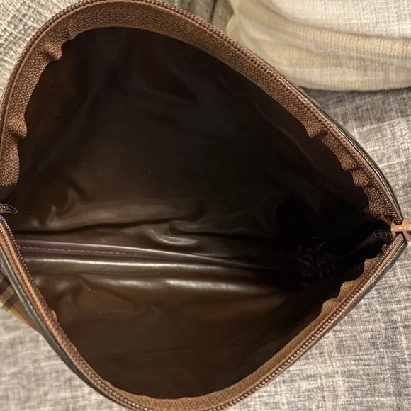 Burberry Beige and Brown Check Toiletry Bag